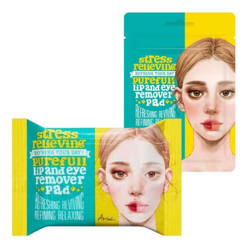 Очищающие пэды для снятия макияжа Ariul Stress Relieving Purefull Lip and Eye Remover Pad