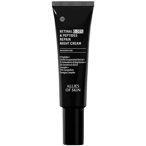 Ночной пептидный крем с 0,05% ретиналем Allies of Skin Retinal 0,05%&Peptides Repair Night Cream