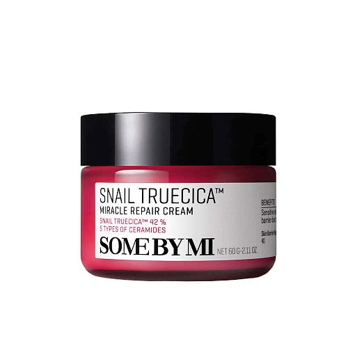 Восстанавливающий крем с муцином чёрной улитки Some By Mi Snail Truecica Miracle Repair Cream