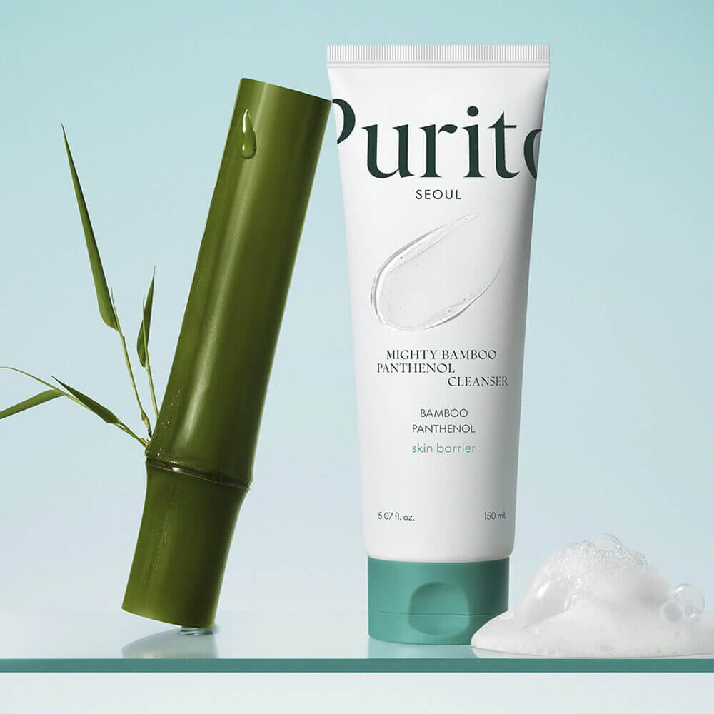 Слабокислотный гель для очищения кожи Purito Seoul Mighty Bamboo Panthenol Cleanser