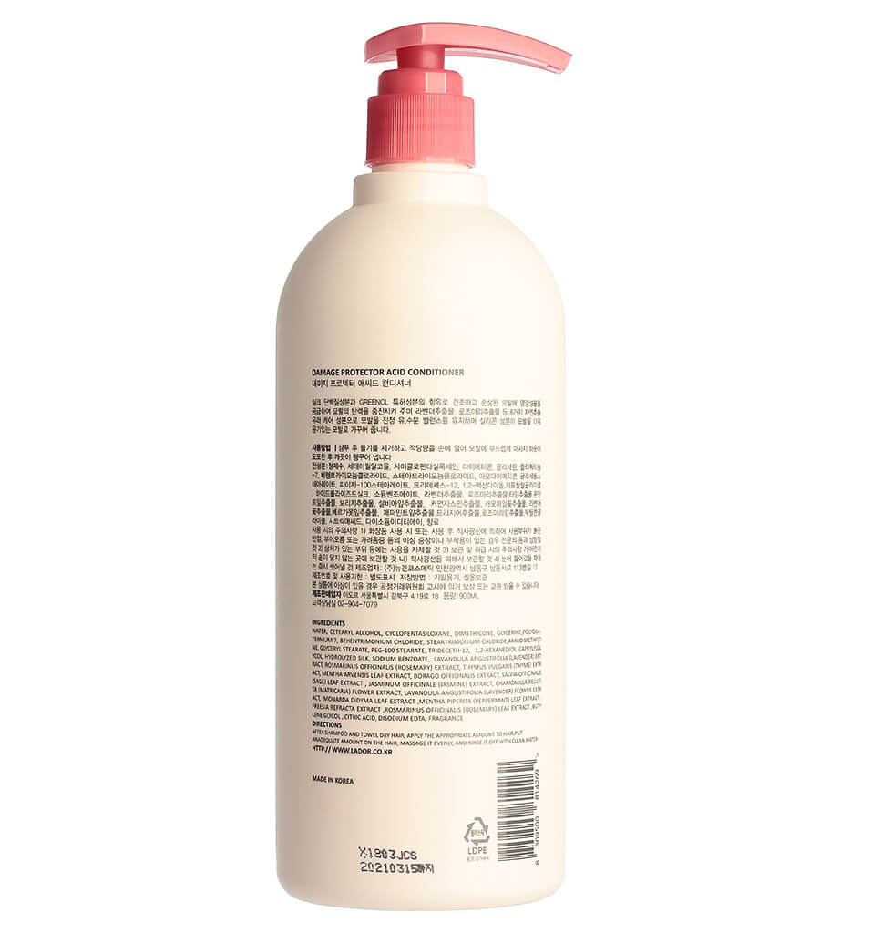 Защитный кондиционер для поврежденных волос Lador Damage Protector Acid Conditioner