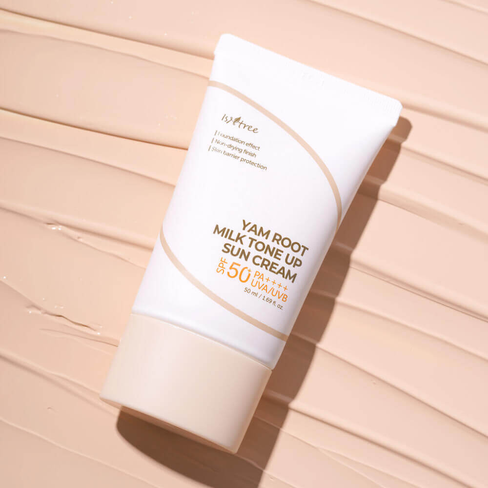 Тонирующий солнцезащитный крем с корнем ямса IsNtree Yam Root Milk Tone Up Sun Cream SPF50 PA++++