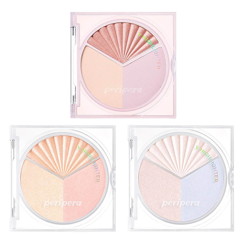 Трёхцветная палетка хайлайтеров Peripera V Highlighter