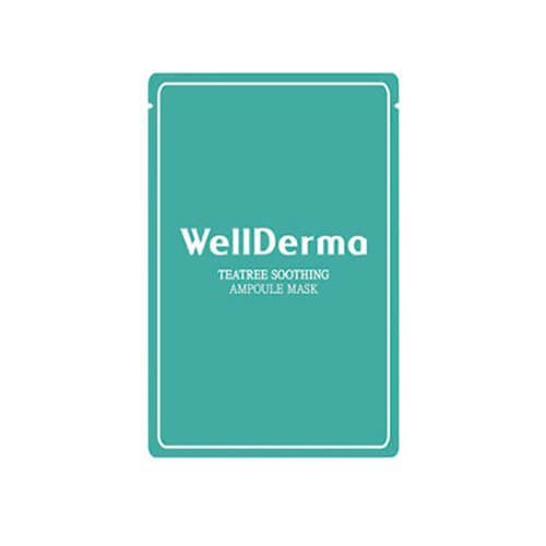 Успокаивающая тканевая маска с чайным деревом WellDerma Teatree Trouble Care Ampoule Mask