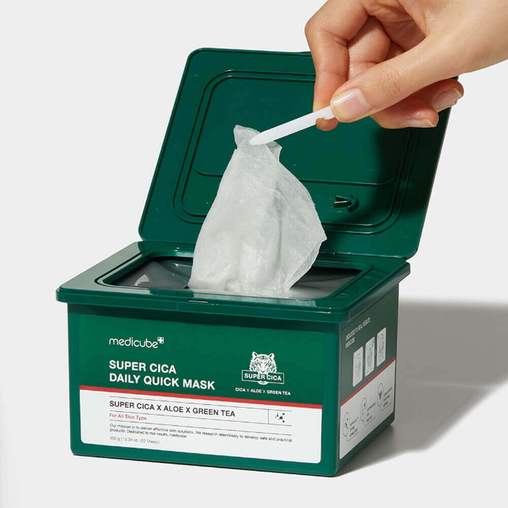 Набор успокаивающих тканевых масок с центеллой medicube Super Cica Daily Quick Mask