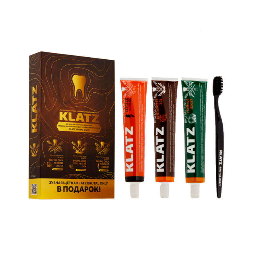 Набор зубных паст для мужчин со вкусом алкоголя Klatz Brutal Alco