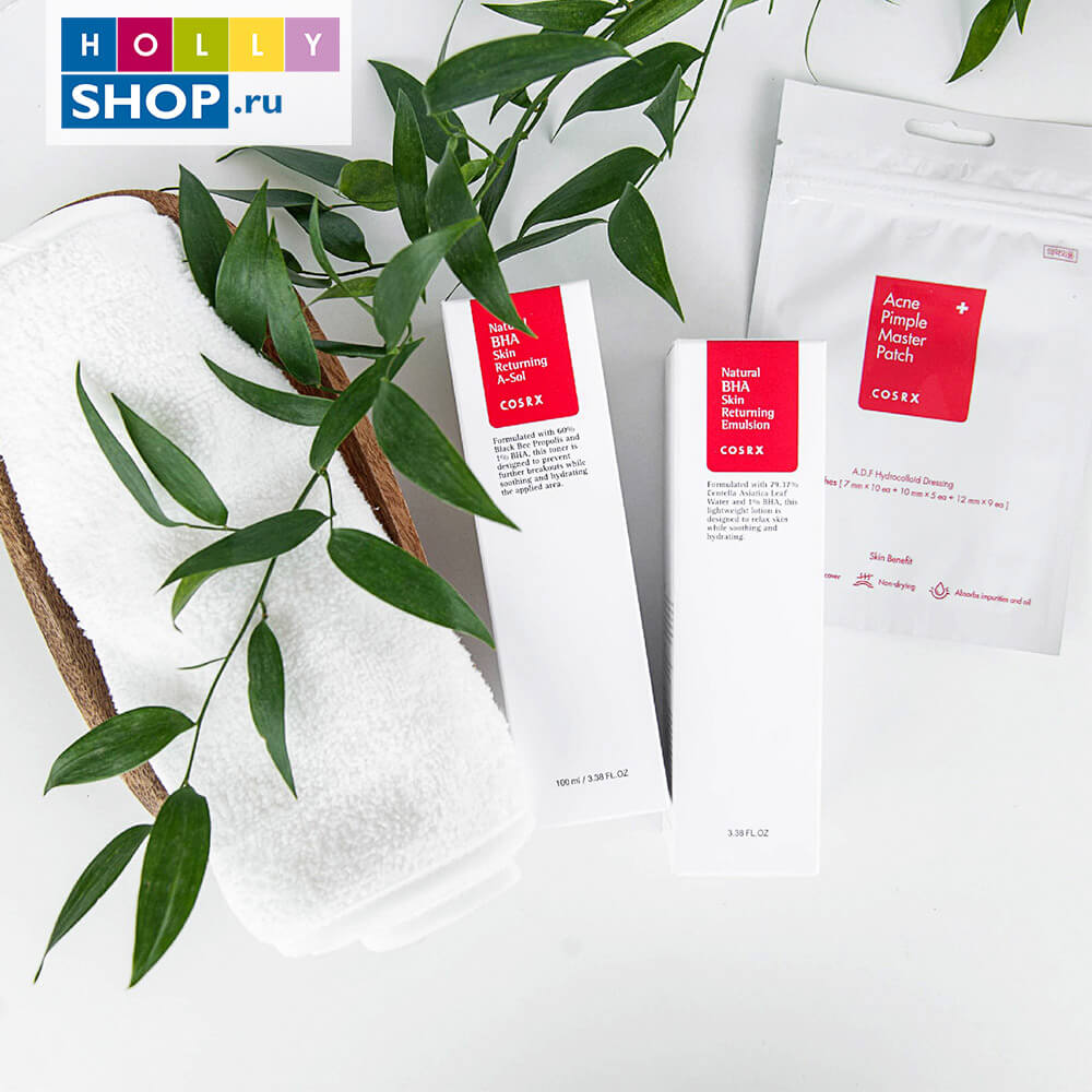 Лечебный тоник для проблемной кожи с кислотами и прополисом COSRX Natural BHA Skin Returning A-Sol