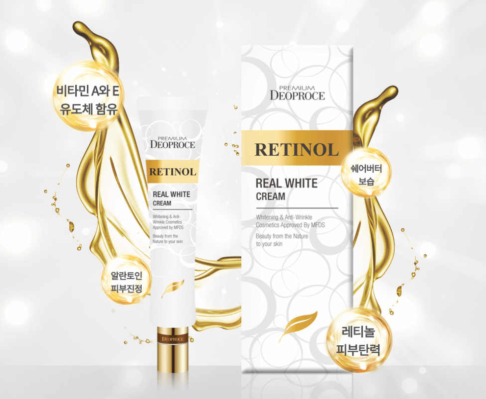 Крем с ретинолом для век и носогубных складок Premium Deoproce Retinol Real White Cream