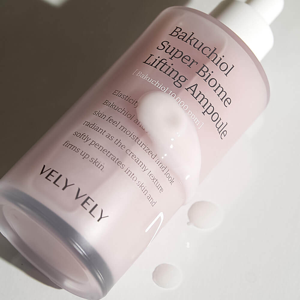 Лифтинг-сыворотка с бакучиолом и пептидами Vely Vely Bakuchiol Super Biome Lifting Ampoule