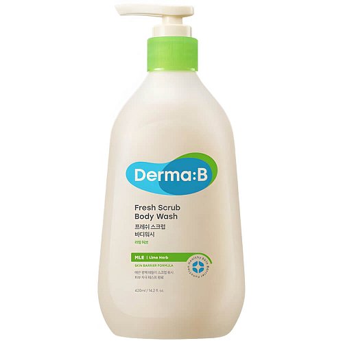 Ламеллярный освежающий гель-скраб для душа Derma:B Fresh Scrub Body Wash