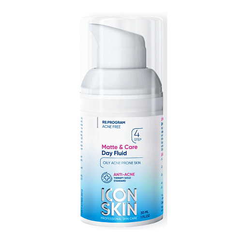 Дневной матирующий флюид для проблемной кожи ICON SKIN Matte&Care Day Fluid
