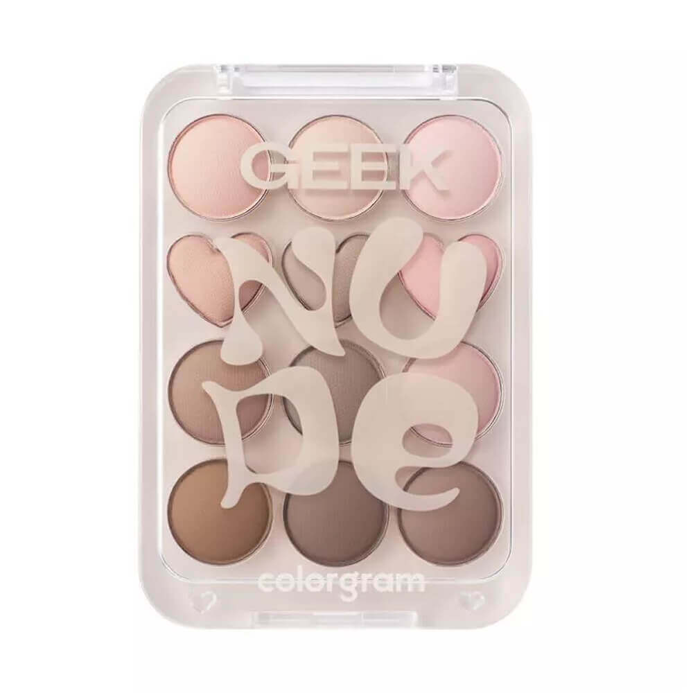 Компактная палетка теней для век colorgram Pin Point Eyeshadow Palette 07 Nude+Geek