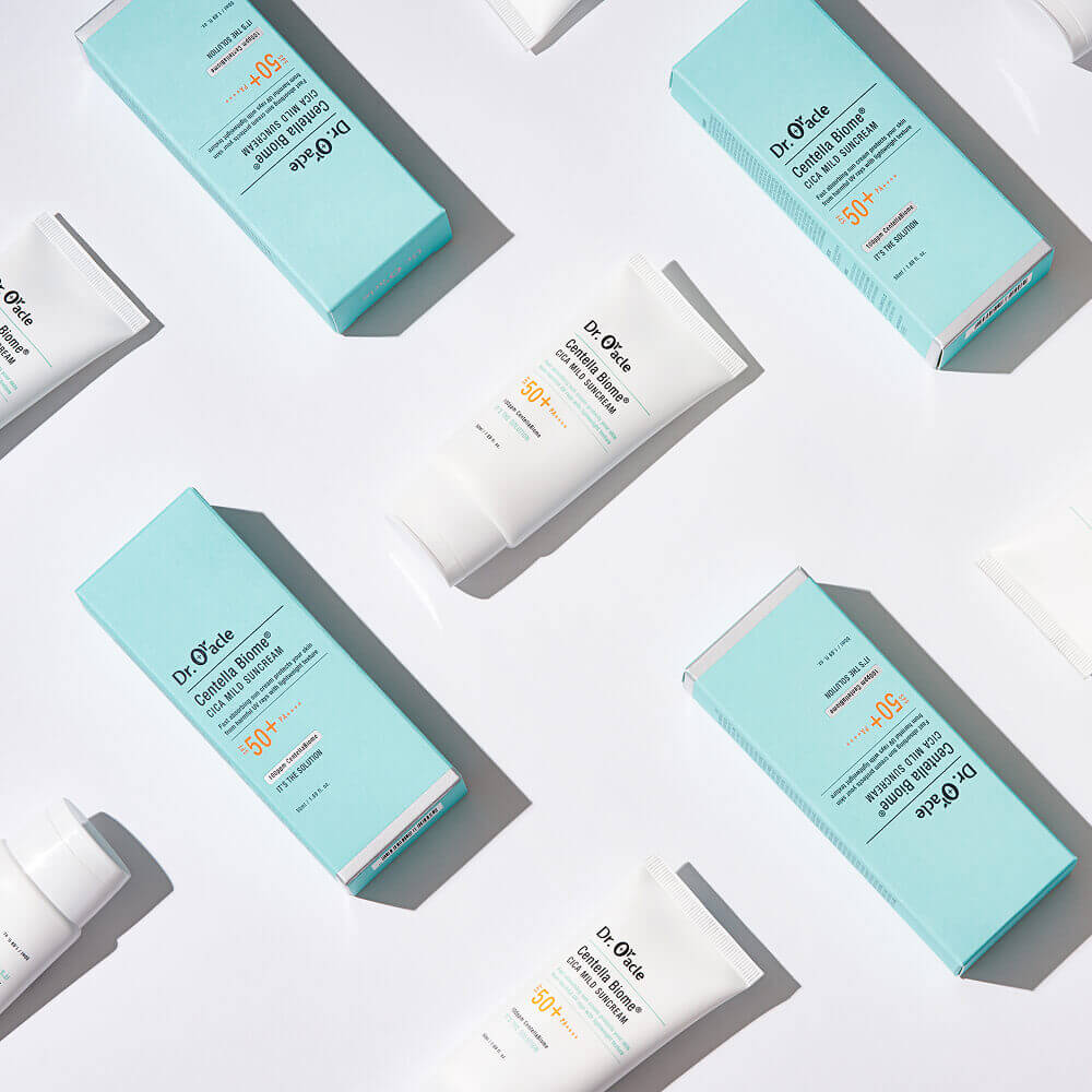 Солнцезащитный крем для чувствительной кожи Dr.Oracle Centella Biome Cica Mild Suncream SPF50+ PA++++