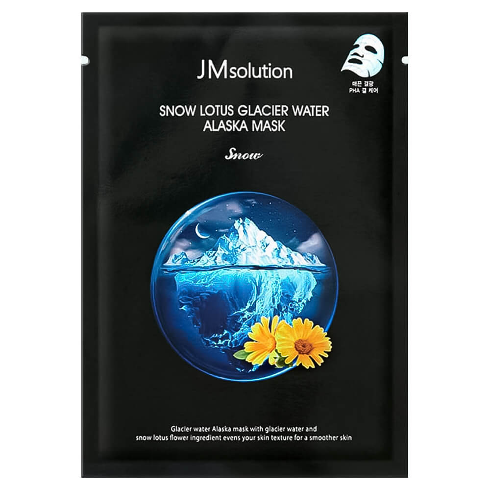 Тонизирующая тканевая маска с экстрактом лотоса JMsolution Snow Lotus Glacier Water Alaska Mask
