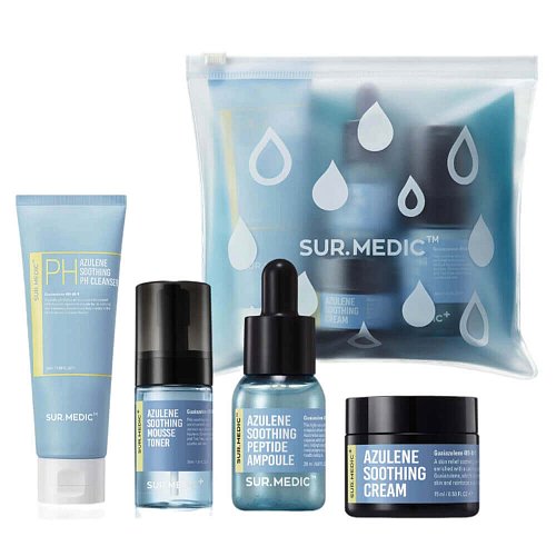 Успокаивающий travel-набор с азуленом SUR.MEDIC+ Azulene Trial Kit