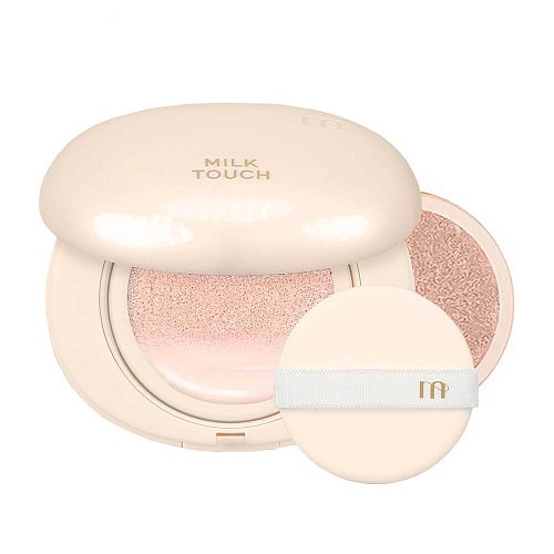 Кушон с полуматовым финишем + рефил Milk Touch All-day Skin Fit Soft Velvet Cushion SPF50+ PA+++