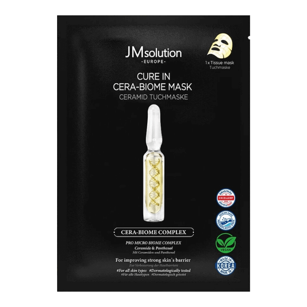 Восстанавливающая тканевая маска с церамидами JMsolution Europe Cure In Cera-Biome Mask