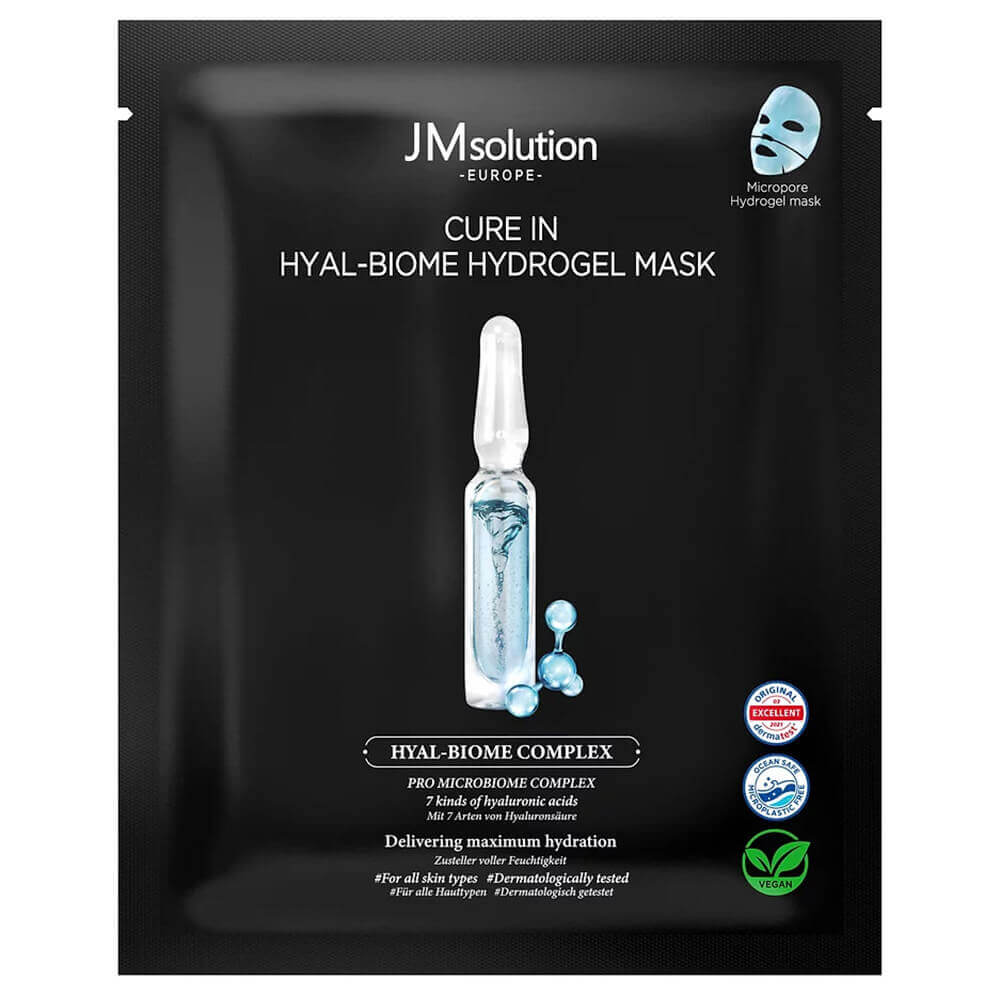 

Увлажняющая гидрогелевая маска с пробиотиками JMsolution Europe Cure In Hyal-Biome Hydrogel Mask