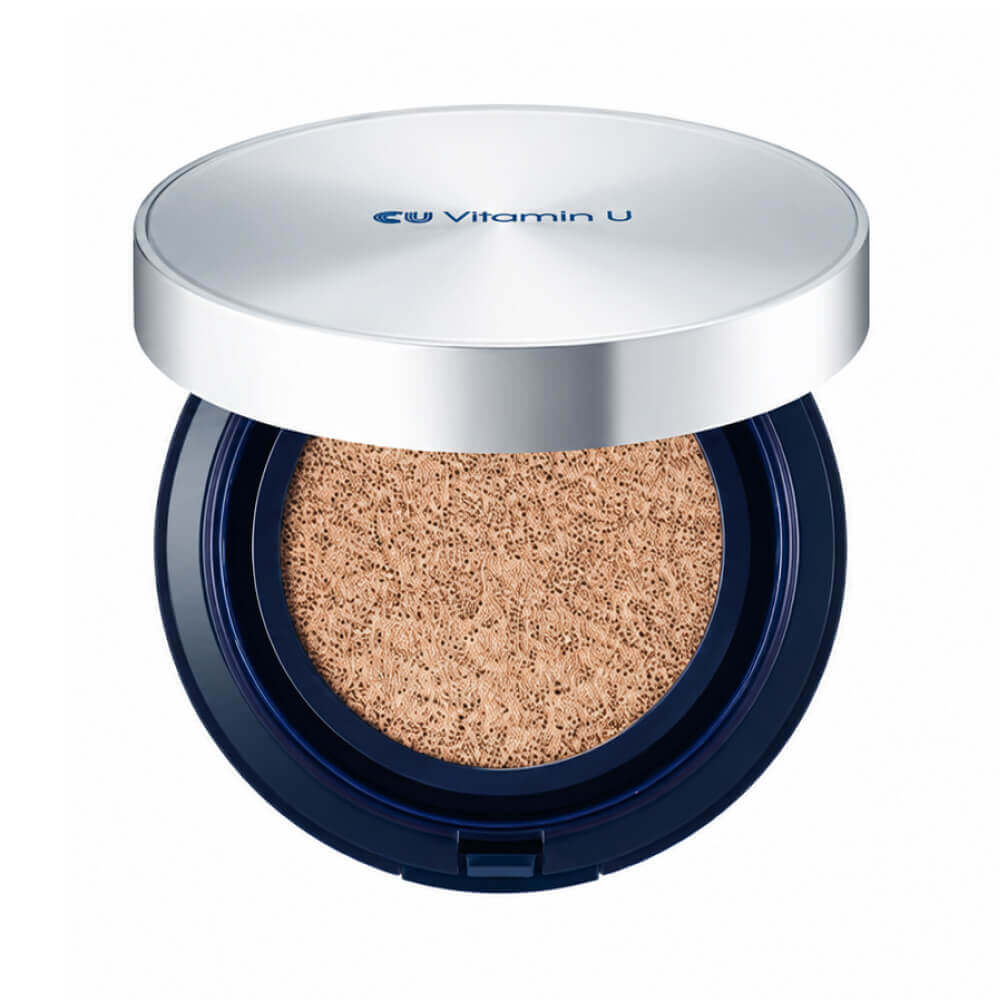 Тональный кушон с ПДРН + рефил CUSKIN Vitamin U Cover Fit Cushion Pact SPF50+ PA++++ 23 Beige