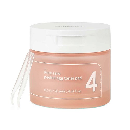 Мягкие пилинг-пэды для выравнивания рельефа numbuzin No.4 Pore Zero Peeled Egg Toner Pad