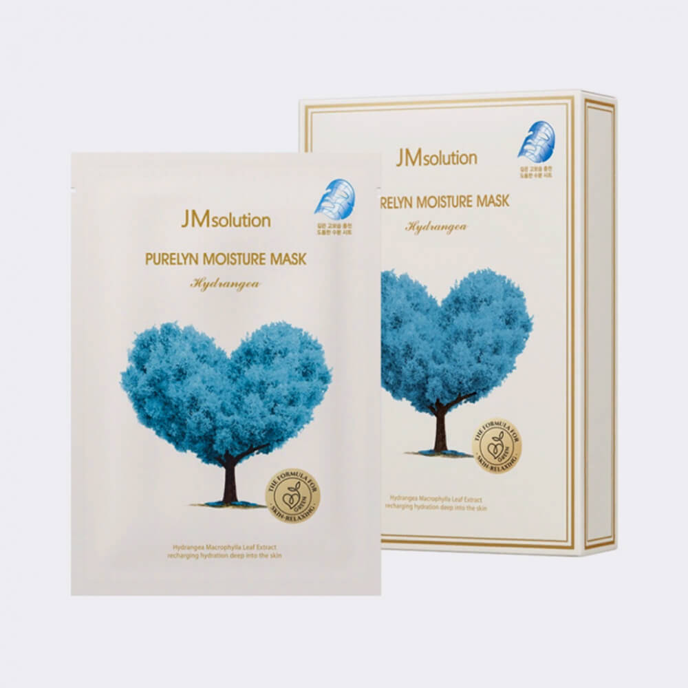 КОРОБКА Увлажняющая тканевая маска с гортензией JMsolution Purelyn Moisture Mask Hydrangea