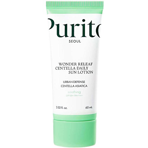 Солнцезащитный лосьон с центеллой Purito Seoul Wonder Releaf Centella Daily Sun Lotion SPF50+ 50++++