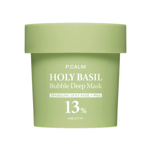Пузырьковая глиняная маска для очищения пор P.CALM Holy Basil Bubble Deep Mask