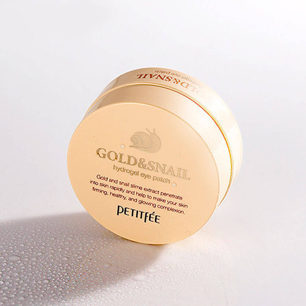 Гидрогелевые патчи для век с муцином улитки Petitfee Hydro Gel Eye Patch Gold & Snail