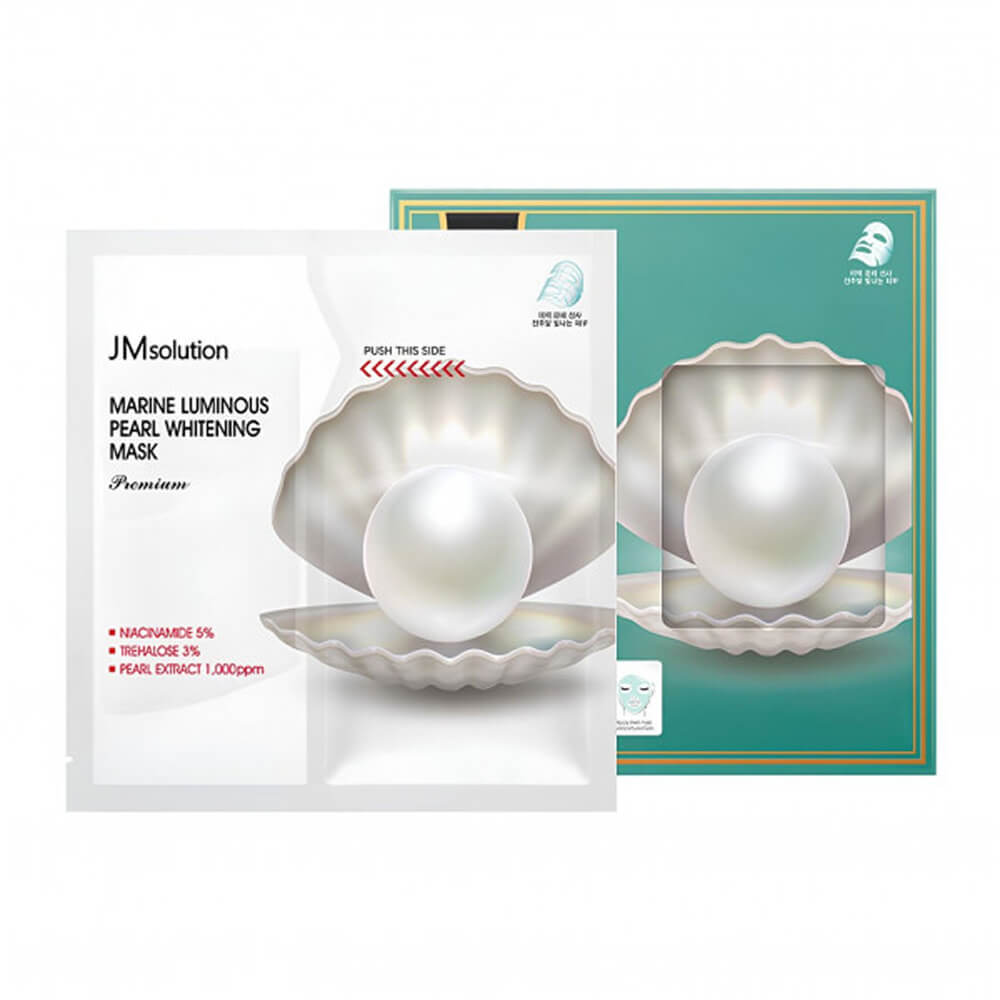 КОРОБКА Осветляющая премиум-маска с жемчугом JMsolution Marine Luminous Pearl Whitening Mask Premium