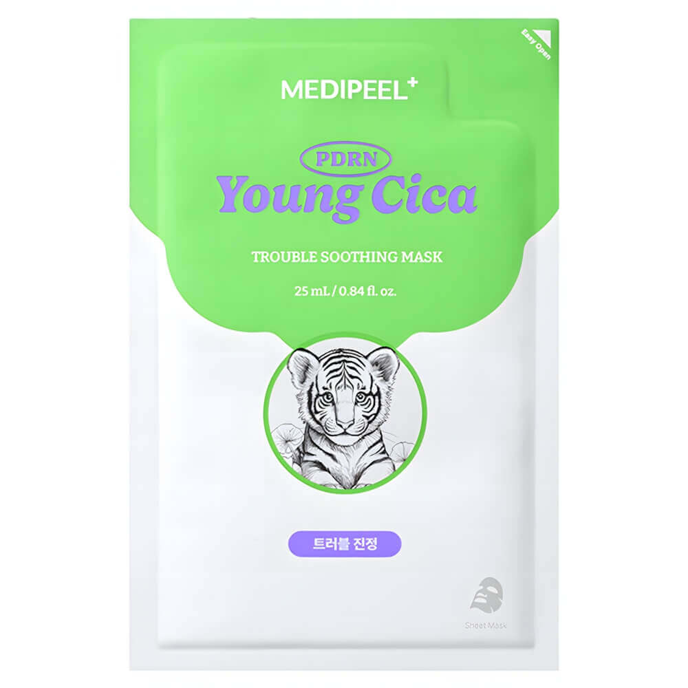 Успокаивающая маска с центеллой и ПДРН MEDIPEEL Young Cica PDRN Trouble Soothing Mask