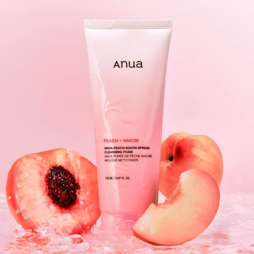 Пенка для умывания с ниацинамидом и персиком Anua Peach Niacin Spread Cleansing Foam