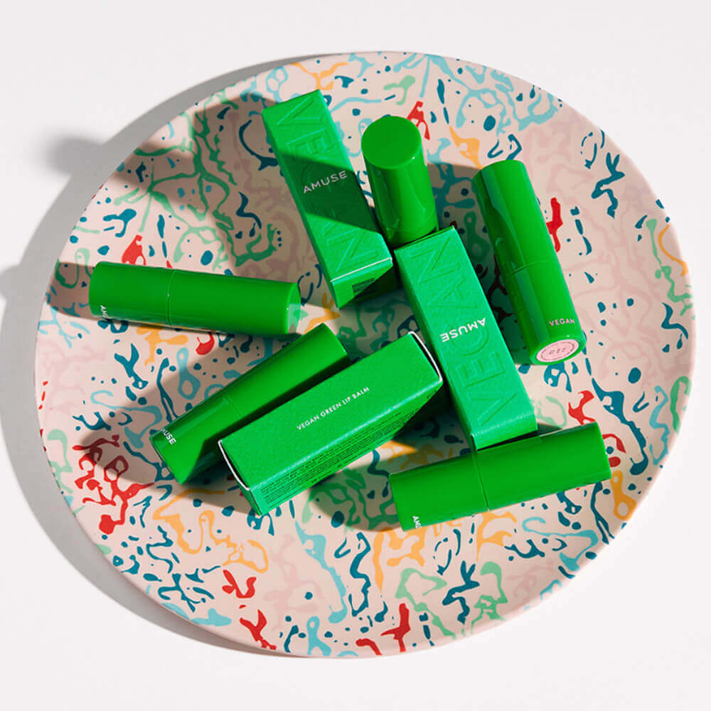 Веганский увлажняющий бальзам для губ AMUSE Vegan Green Lip Balm