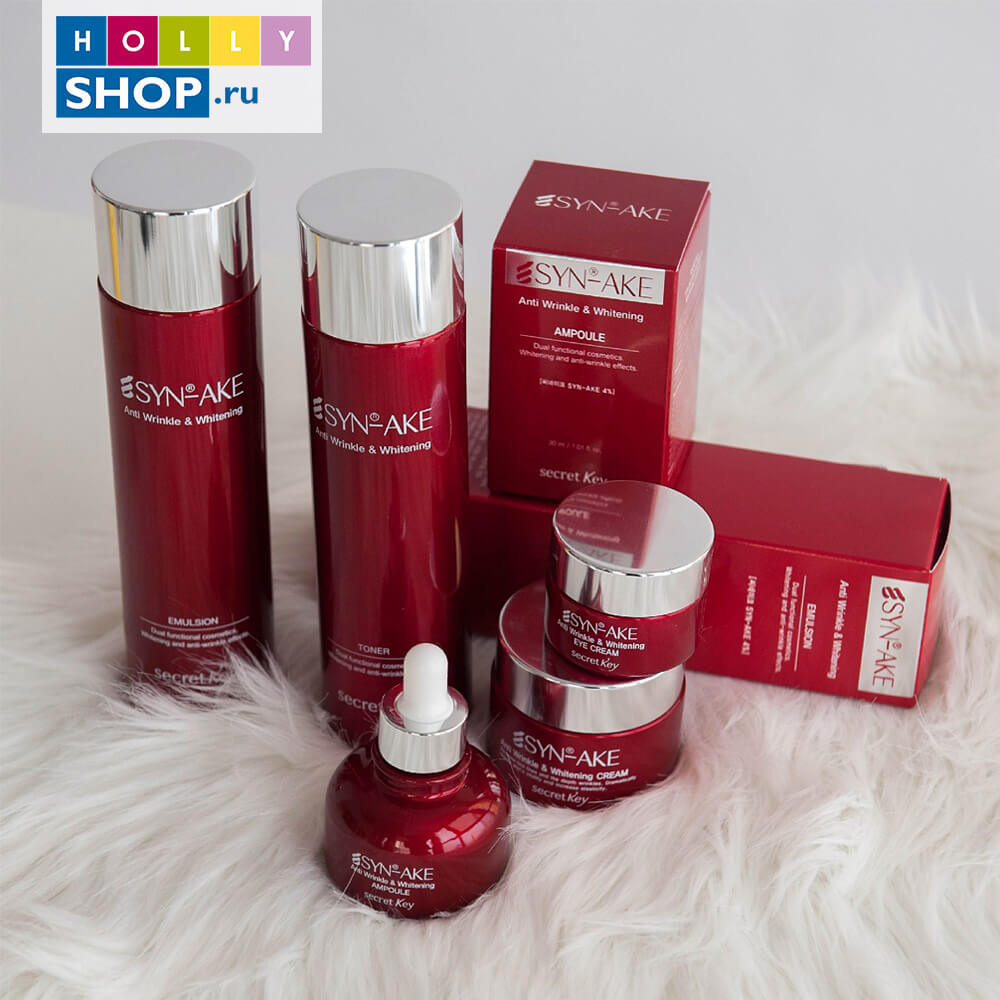 Антивозрастная пептидная сыворотка Secret Key Syn-Ake Anti Wrinkle Whitening Ampoule