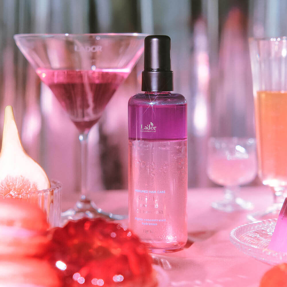 Парфюмированный двухфазный мист для волос Lador Keratin Layered Oil Mist Fig Tea