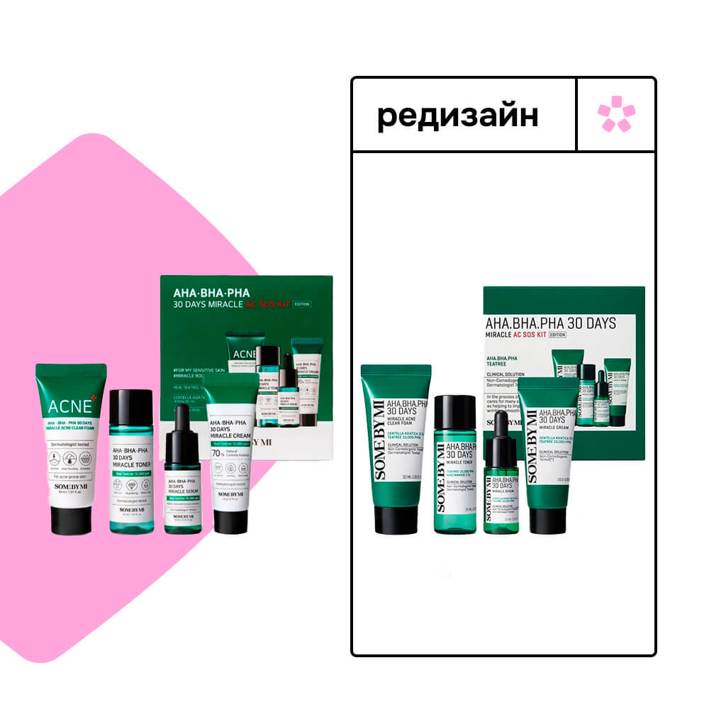 Набор с кислотами для проблемной кожи Some By Mi AC SOS AHA-BHA-PHA 30 Days Miracle AC SOS Kit
