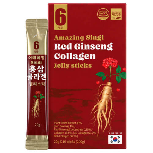 Коллагеновое желе с красным женьшенем Singi Red Ginseng Collagen Jelly Sticks