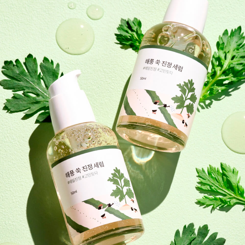 Успокаивающая сыворотка с полынью Round Lab Mugwort Calming Serum 