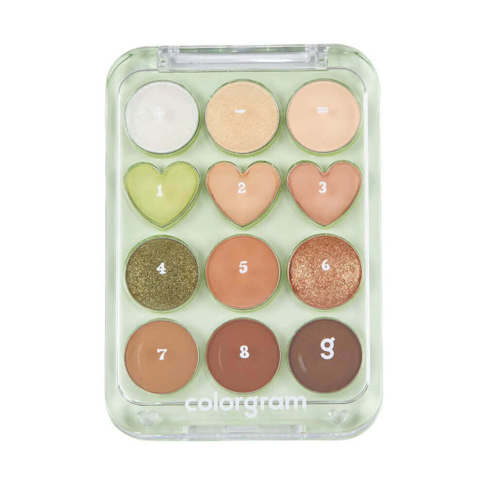 Компактная палетка теней для век colorgram Pin Point Eyeshadow Palette 06 Buttercup+Brown