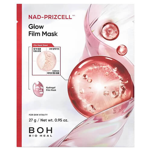 Гидрогелевая маска с NAD для сияния кожи BIOHEAL BOH NAD-Prizcell Glow Film Mask