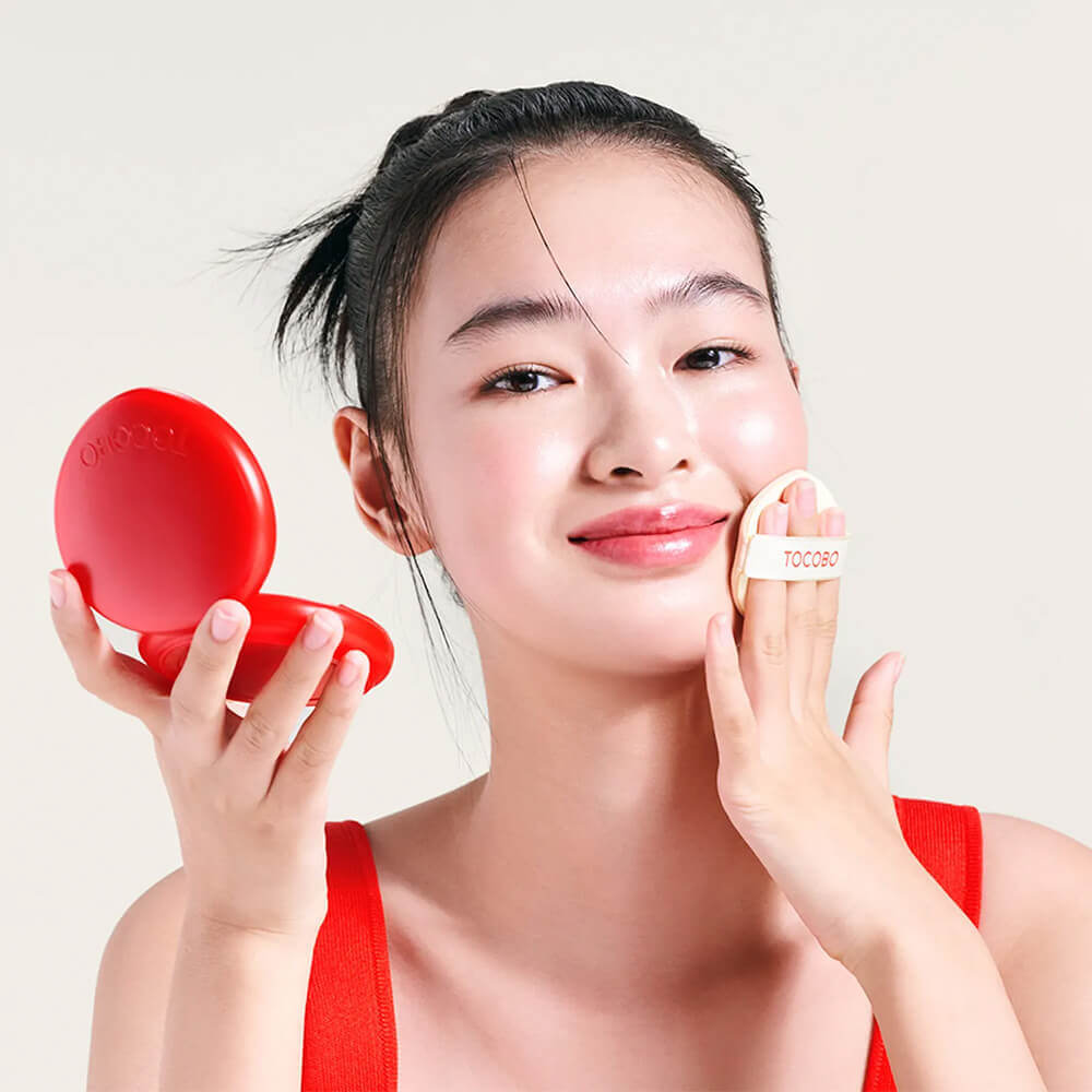 Кушон с натуральным сияющим финишем Tocobo Apple Dewy Fit Cushion SPF50+ PA++++