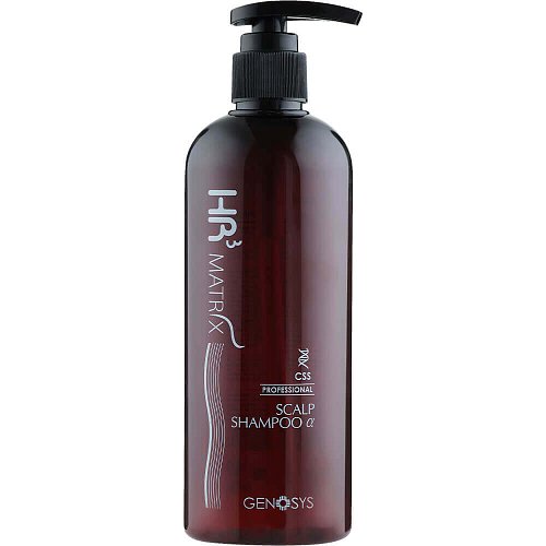 Бессульфатный шампунь для волос от выпадения и перхоти Genosys HR3 MATRIX Scalp&Hair Shampoo α