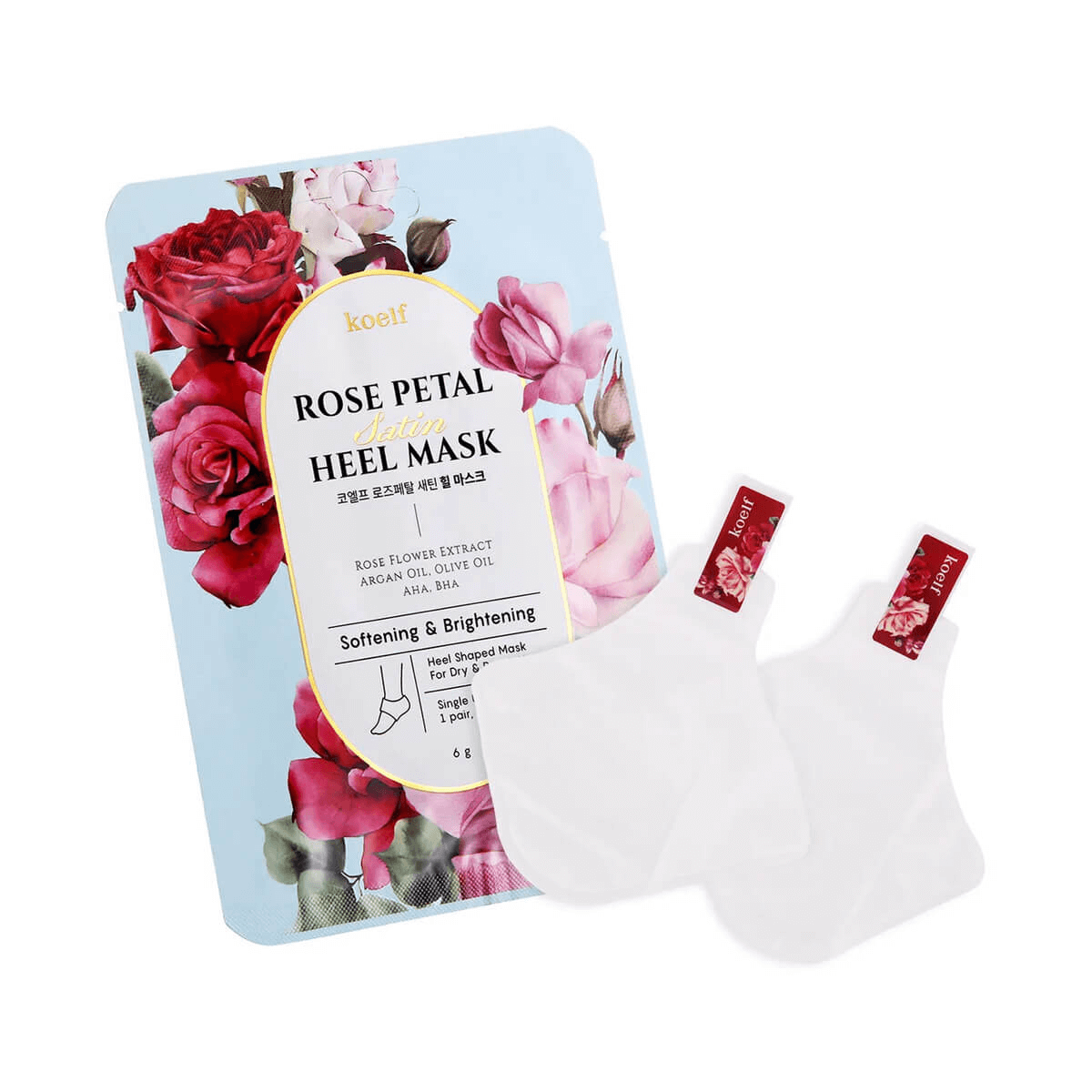 Маска для пяток с экстрактом розы Koelf Rose Petal Satin Heel Mask