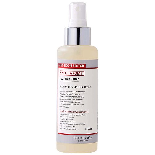 Отшелушивающий тонер с кислотами и сахаромицетами Sungboon Editor Saccharomy Clear Skin Toner