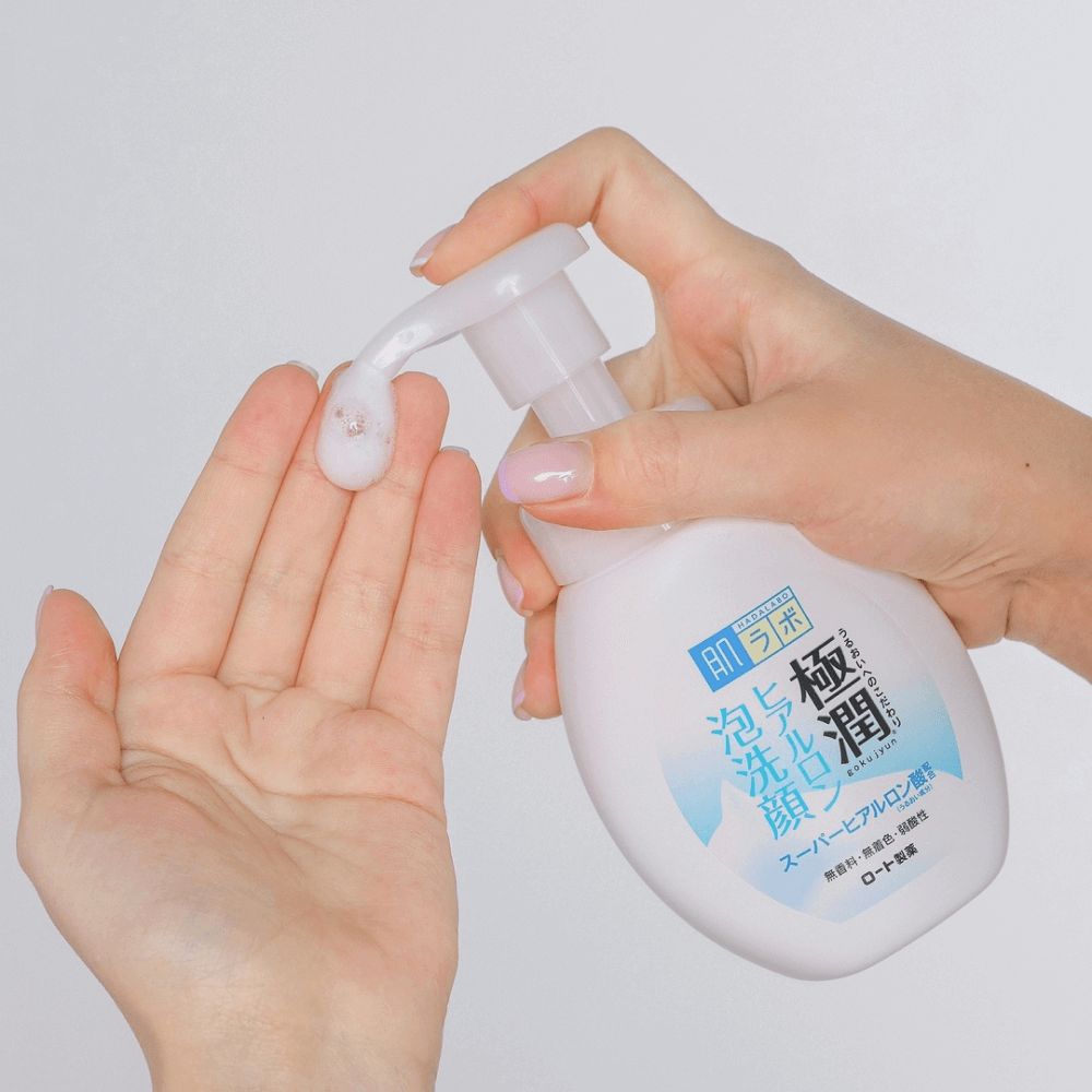 Кислородная пенка для умывания Hada Labo Gokujyun Hyaluronic Acid Moisture Bubble Foaming Cleanser
