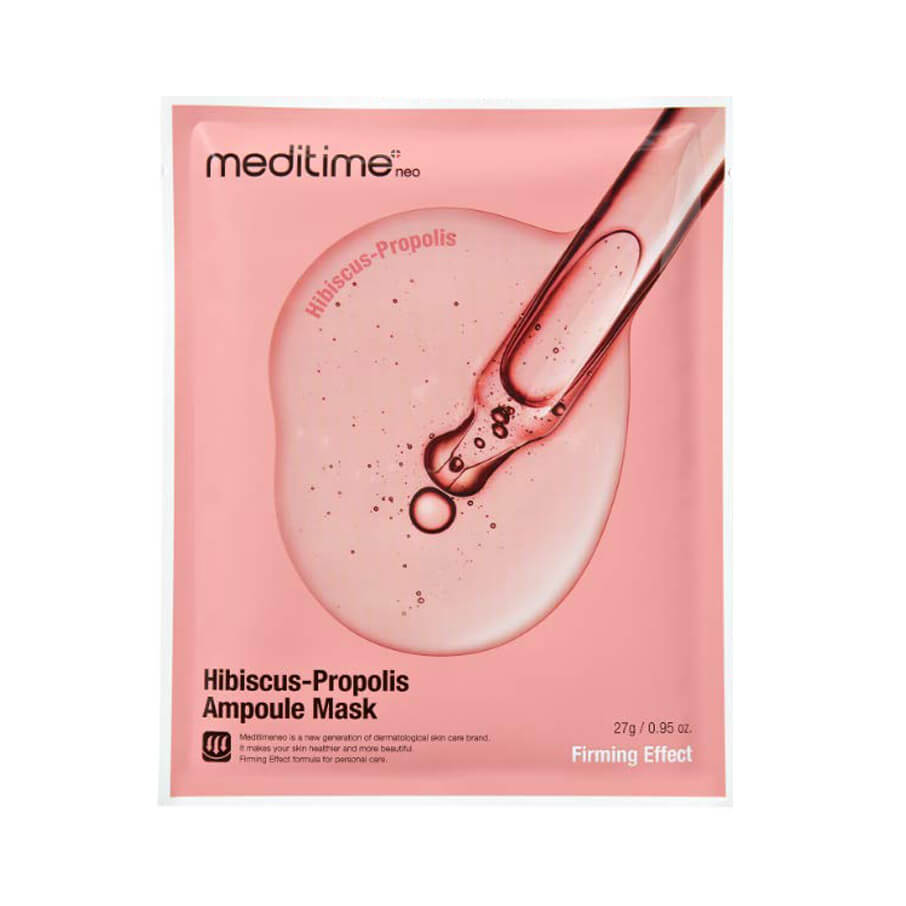 Ампульная тканевая маска с прополисом Meditime Hibiscus-Propolis Ampoule Mask
