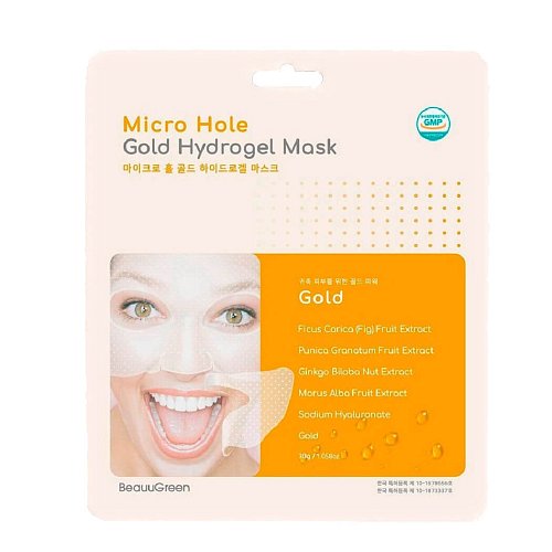 Гидрогелевая маска с коллоидным золотом Beauugreen Micro Hole Gold Hydrogel Mask
