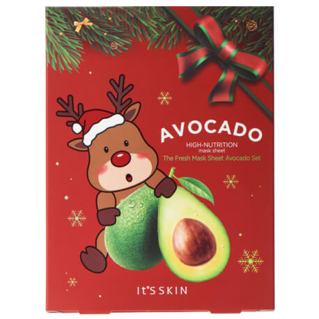 Набор тканевых масок с авокадо It's Skin The Fresh Mask Sheet Avocado