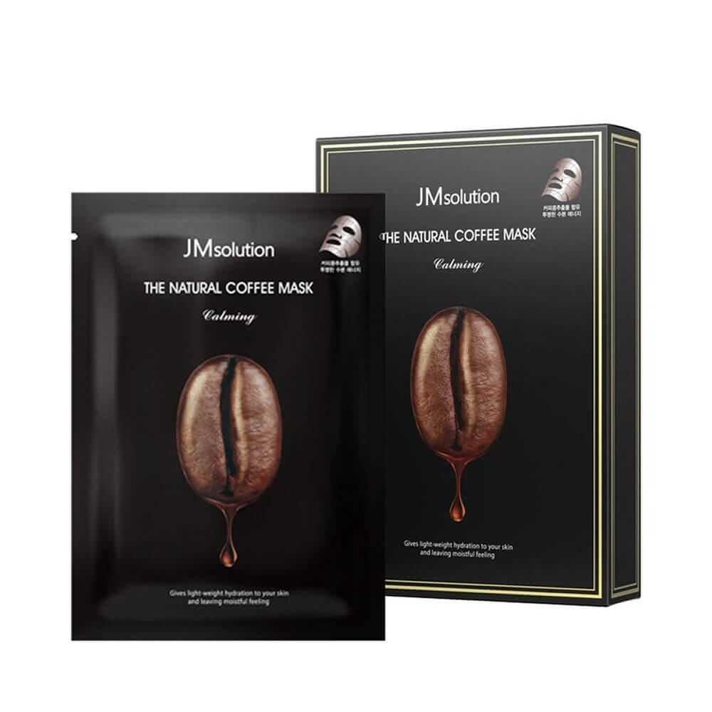 КОРОБКА Успокаивающая тканевая маска с экстрактом кофе JMsolution The Natural Coffee Mask Calming