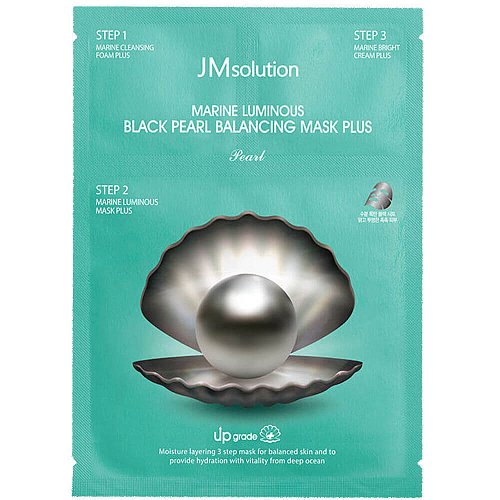 Трёхшаговый набор для сияния кожи JMsolution Marine Luminous Black Pearl Balancing Mask Plus 