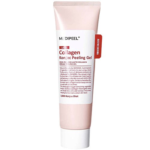 Пилинг-скатка для гладкости кожи с коллагеном MEDIPEEL Red Lacto Collagen Konjac Peeling Gel